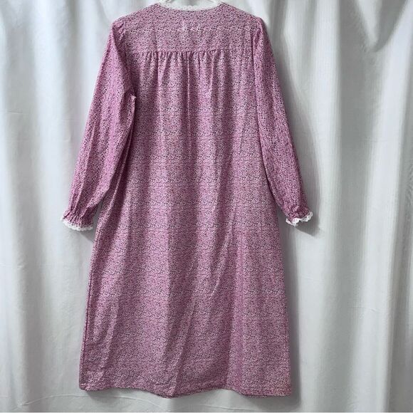 SWEET Vintage Kittens by Katz Pink Floral Cottagecore Nightgown Made in USA NEW - Picture 6 of 11
